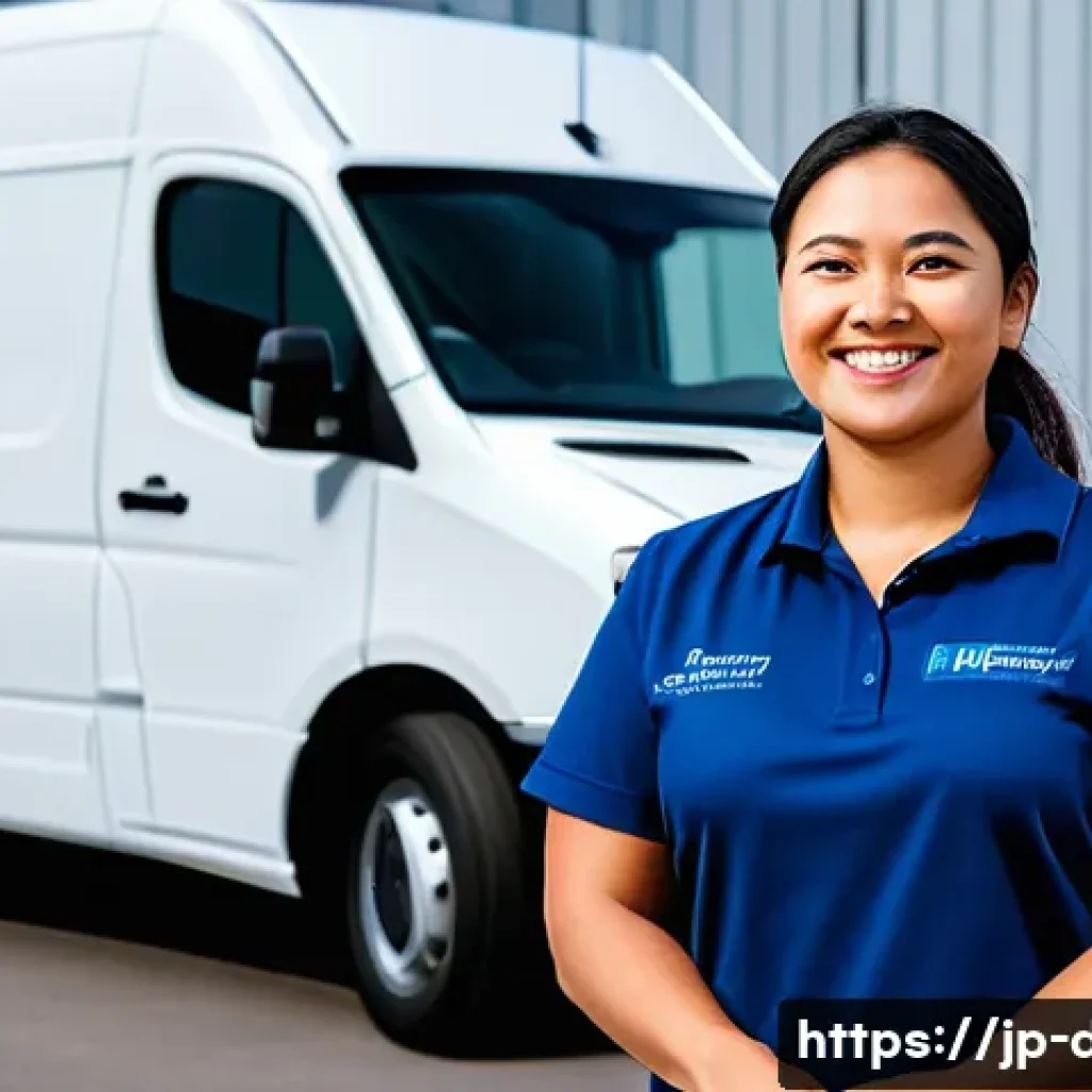 유통관리사와 관련된 국가 지원 정책 - **Prompt:** A dynamic and inclusive logistics team, featuring a confident female truck driver in her...