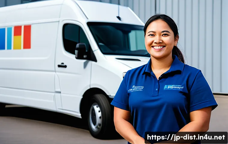 유통관리사와 관련된 국가 지원 정책 - **Prompt:** A dynamic and inclusive logistics team, featuring a confident female truck driver in her...