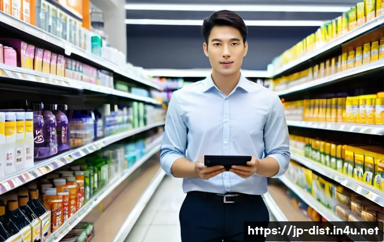 유통관리사 2급과 3급 차이 - **Prompt:** A young, energetic Japanese professional in their late 20s, dressed in smart-casual busi...